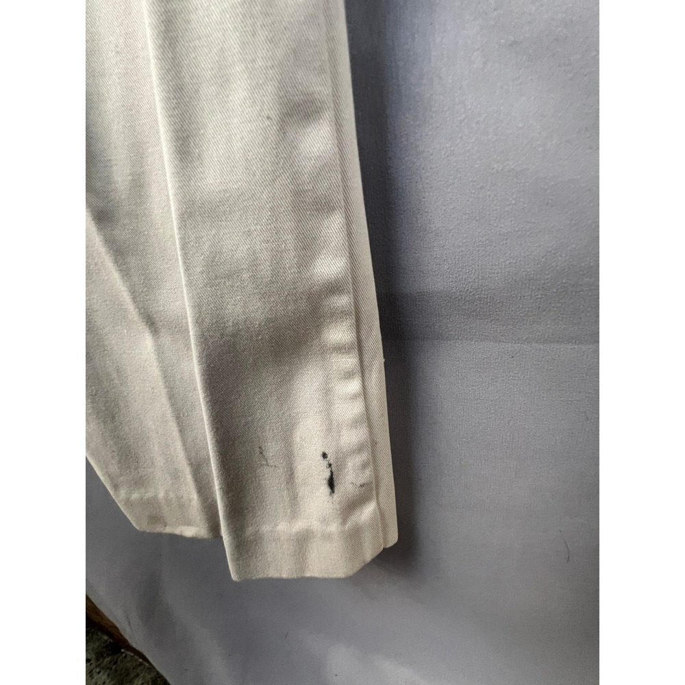 Nordstrom Men's Shop Straight Fit Beige Cotton Blend Wrinkle Free Pants 40x34 - Picture 6 of 7
